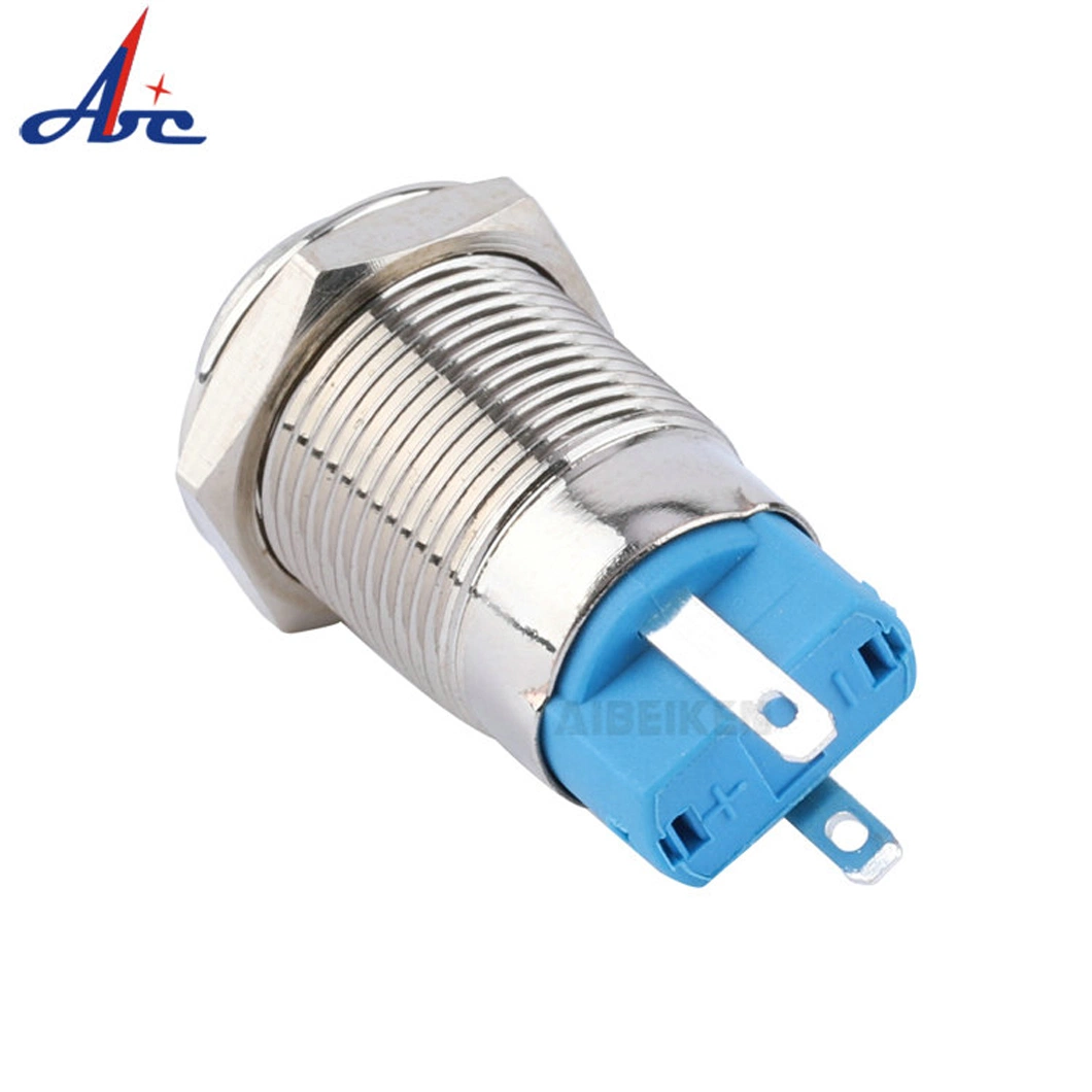 Self-Locking Push Button Switch 2pin 12mm Mini Waterproof Stainless Steel Push Button Switch