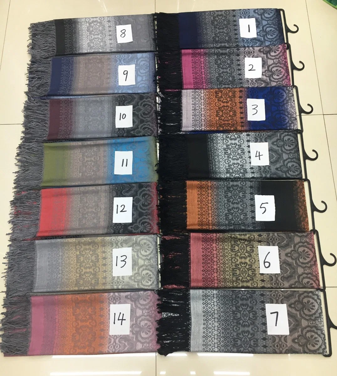 Hot Verkauft Fabrik Bulk Elegante Seide Glatt Gefühl Oversize Shawl Pashmina-Stola