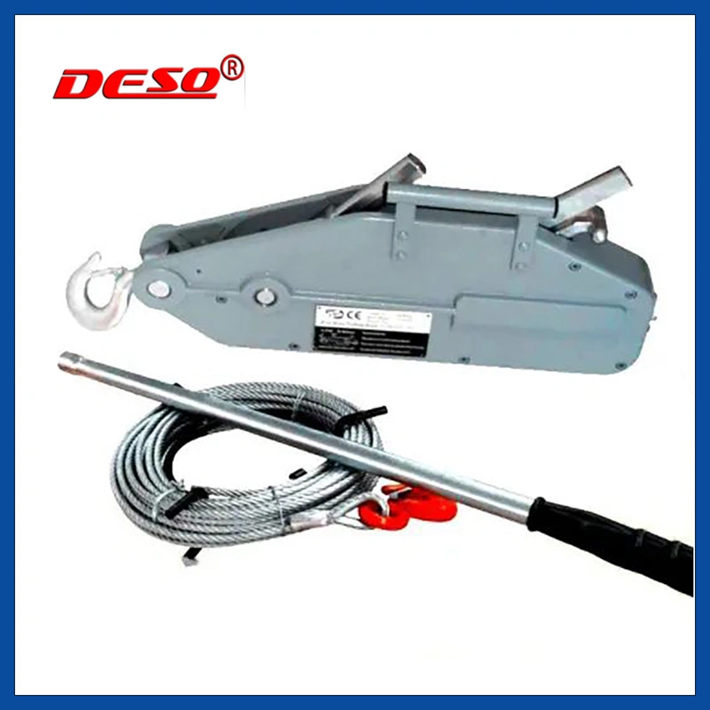 0.8-5.4 Ton Hand Operated Wire Rope Pulling Hoist / Ratchet Manual Cable Puller Tirfor