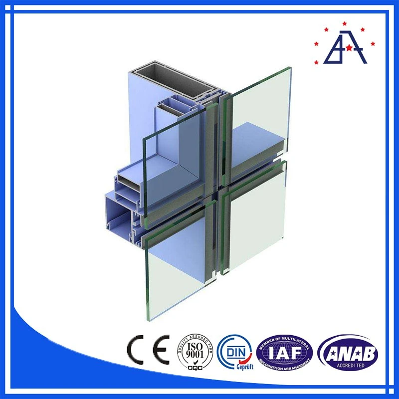 America Standarded Aluminum Curtain Wall/Aluminium Curtain Wall