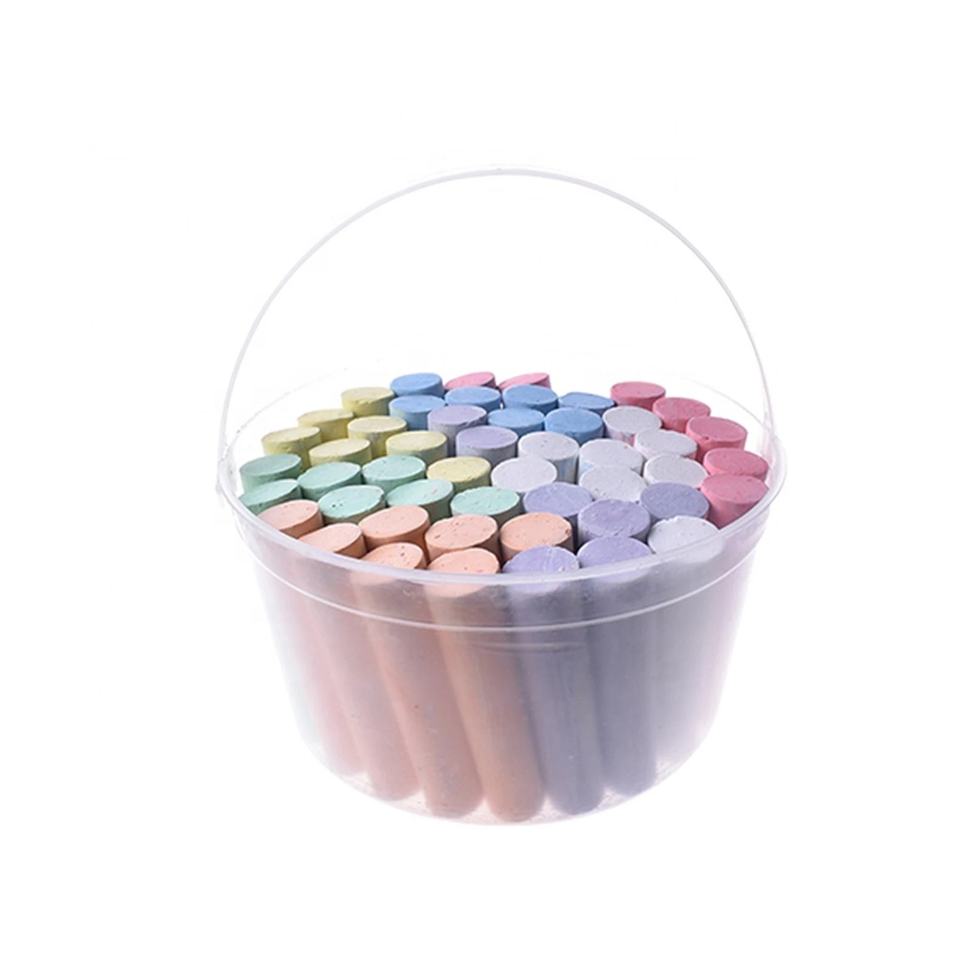 Colorful Chalks with Bucket Packing for Teaching and Kids