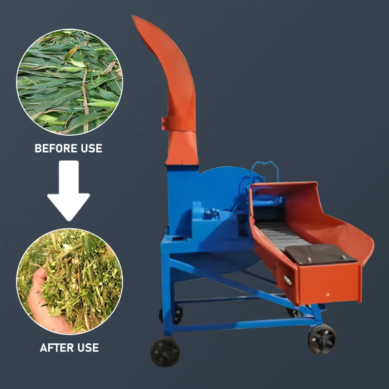 Home Use Factory Direct Sale Dry and Wet Silage Hay Grass Straw Chaff Cutter Automatic Machine