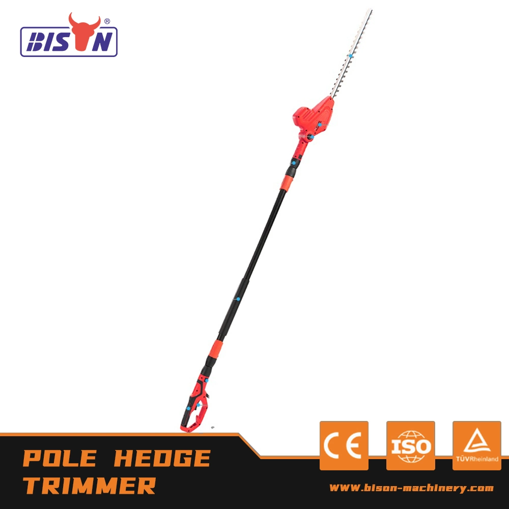 Bison 4m Long Reach Corded Electric Single Blade Telescopic Pole Hedge Cutter Trimmer