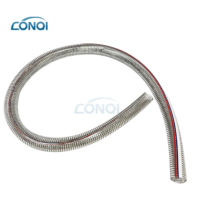 PVC Transparent 10-45mm Ducting Stainless Steel Wire Hose