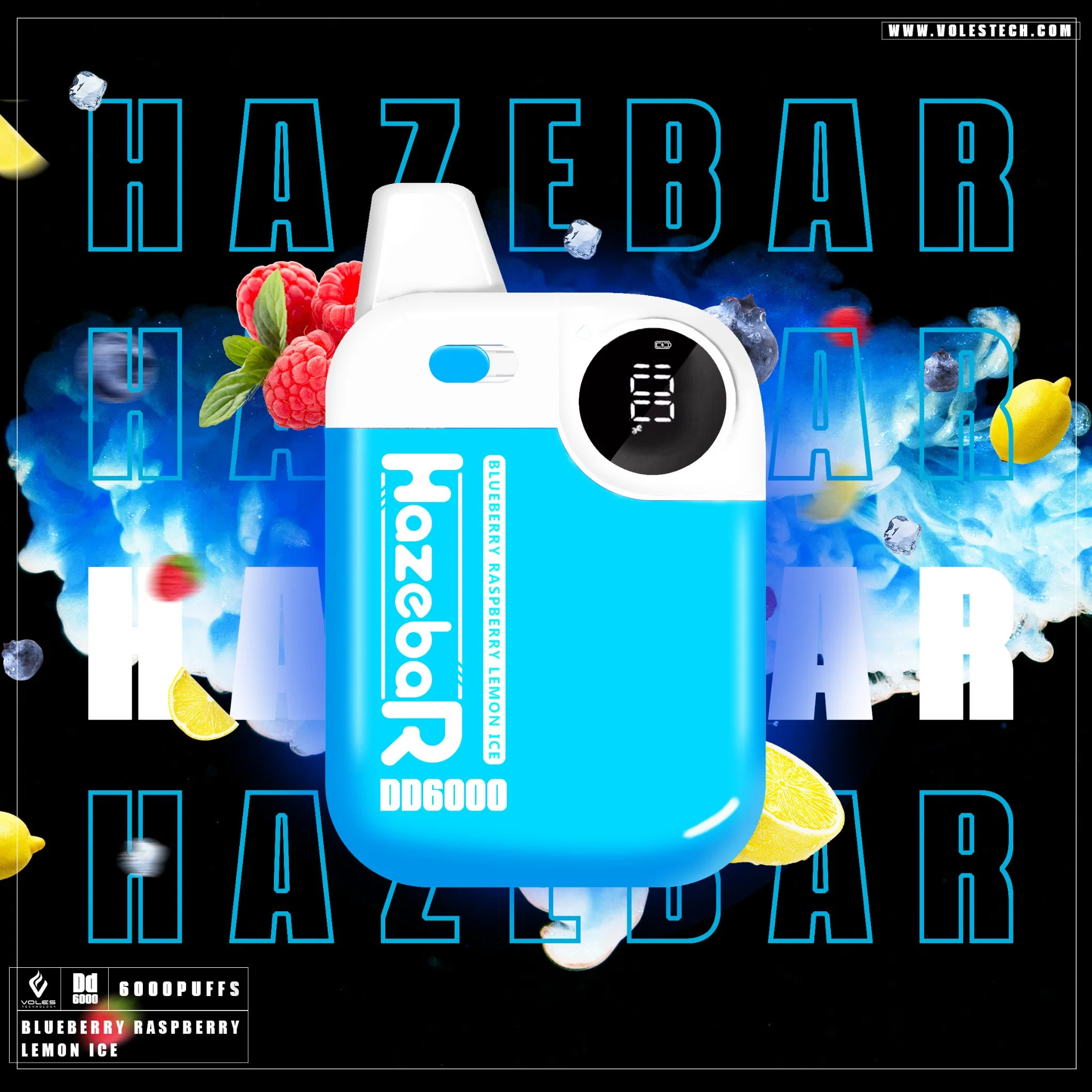 Hazebar Dd6000 pantalla LED VAPE desechable pantalla de fábrica entera