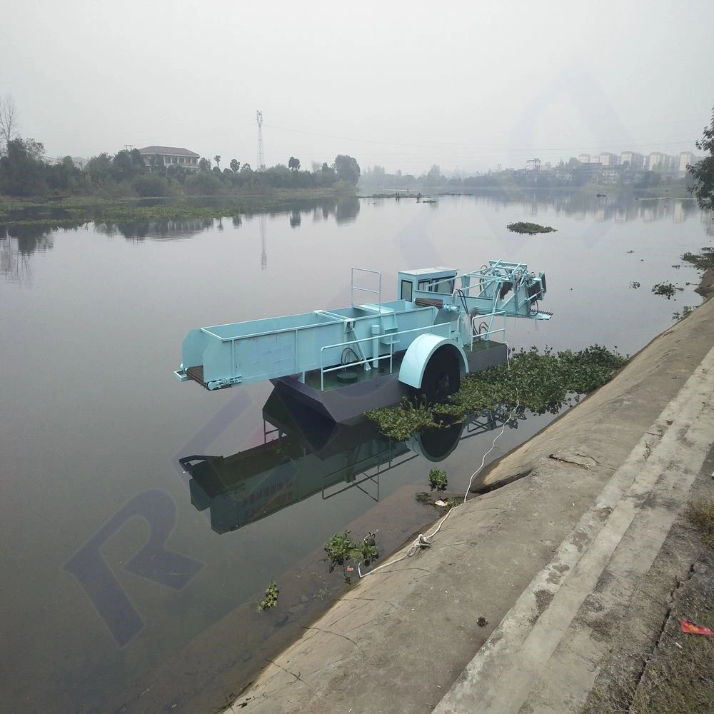 Manufacturer Floating Rubbish Collecting Boat Floating Weed Skimmer Harvester