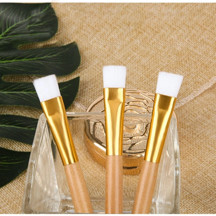 Single Wooden Handle Custom Logo Make up Cream Liquid Private Label Nylon Brush 1PCS Item Facial Makeup Mask Brush Tools