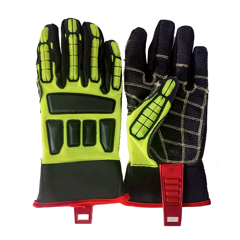 Manufacturer Heavy Work Use Anti Impact Protective Safety Working Gloves with TPR on Back