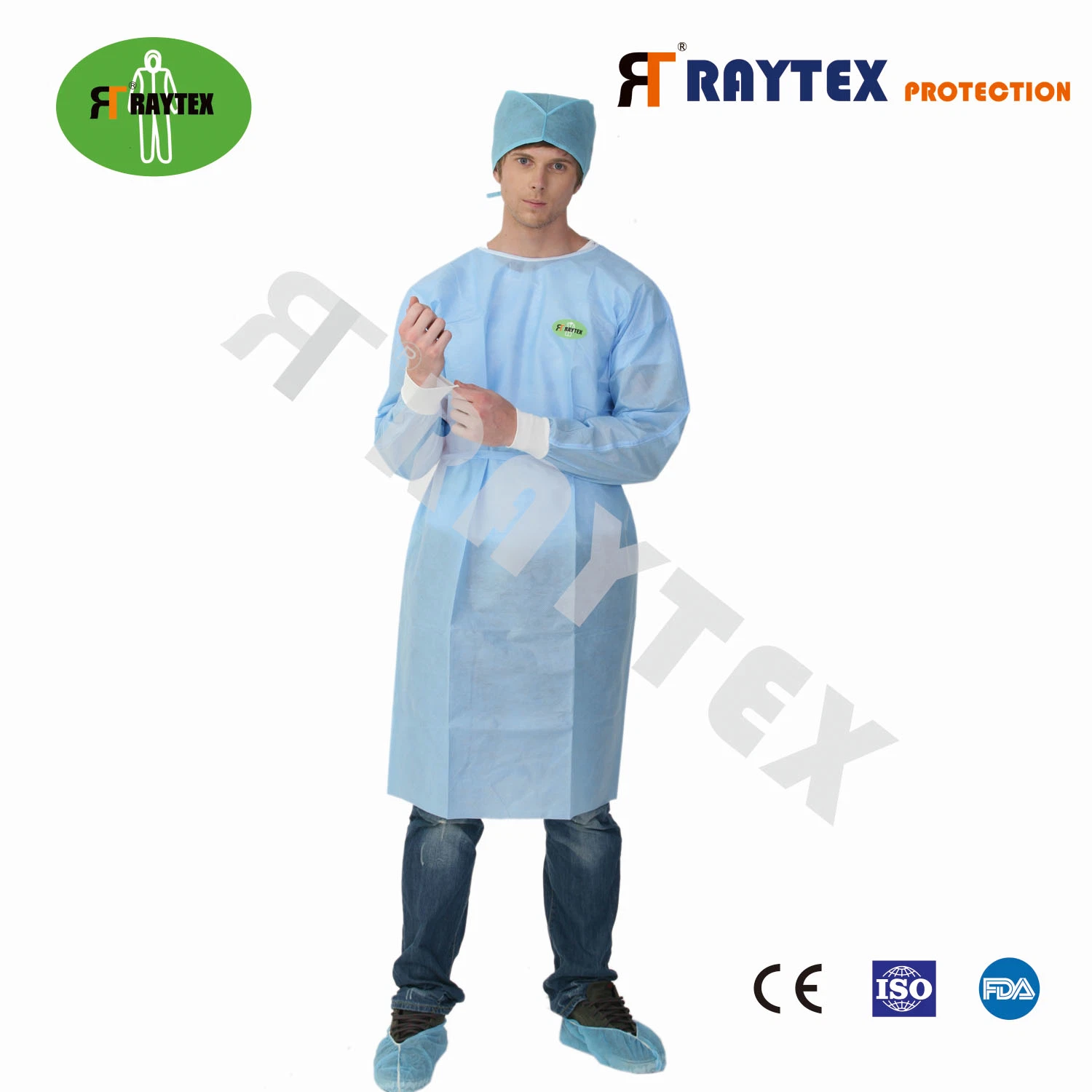 Disposable Isolation Gown AAMI Level 2 SMS En13795 Isolation Gown
