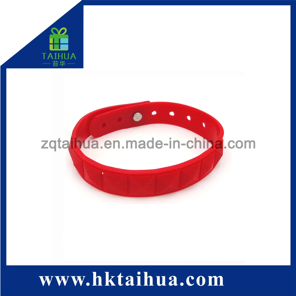 Promotional Bulk Custom Charm Silicone Bracelet