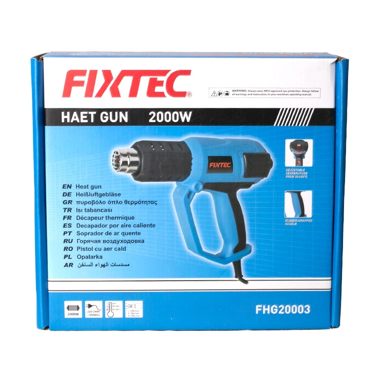 Fixtec portátil de Calidad Industrial de la Pistola caliente Pistola de calor temperatura ajustable para encoger