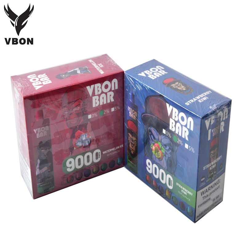 9000 puffs de qualité supérieure Vente en gros Vape rechargeable 9K Puff Vbon Appareil jetable