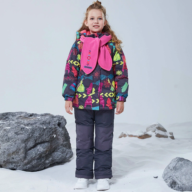 Free Sample Kids Waterproof Ski Jacket and Pants Windproof Drop Shipping