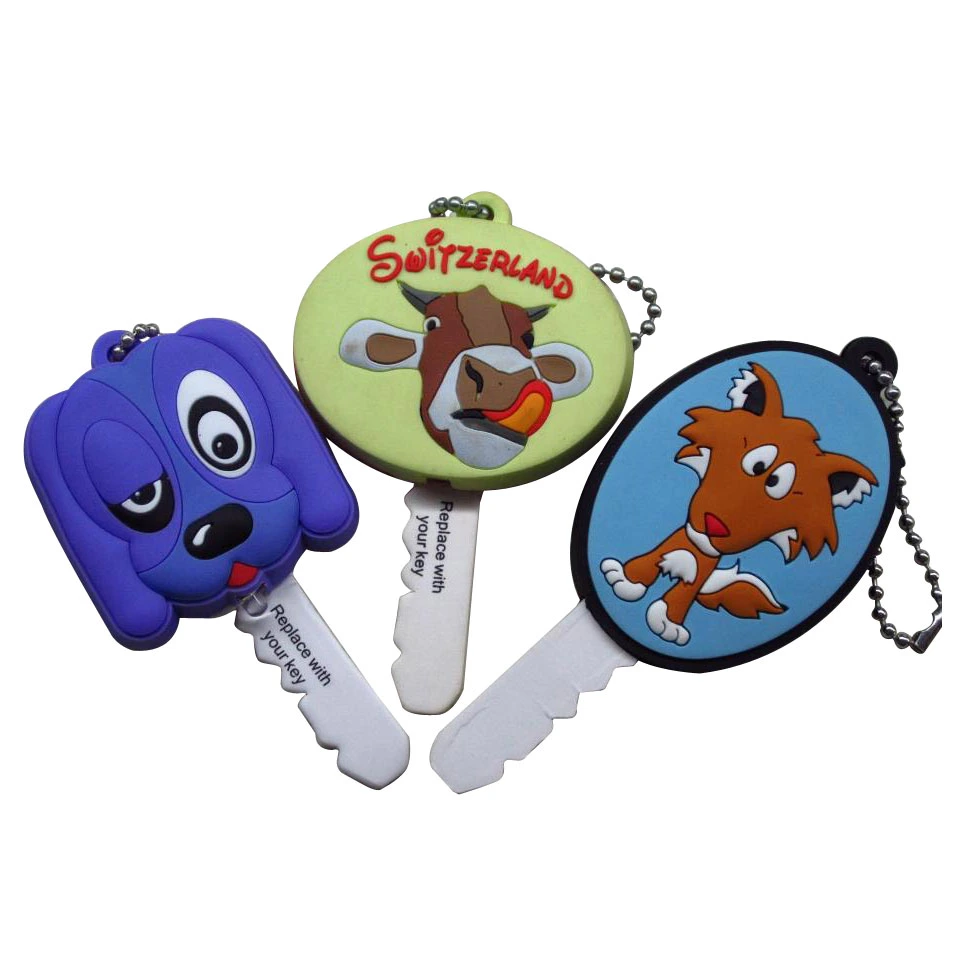 PVC Key Cover of Cartoon Figure Cap for Promotional Gift