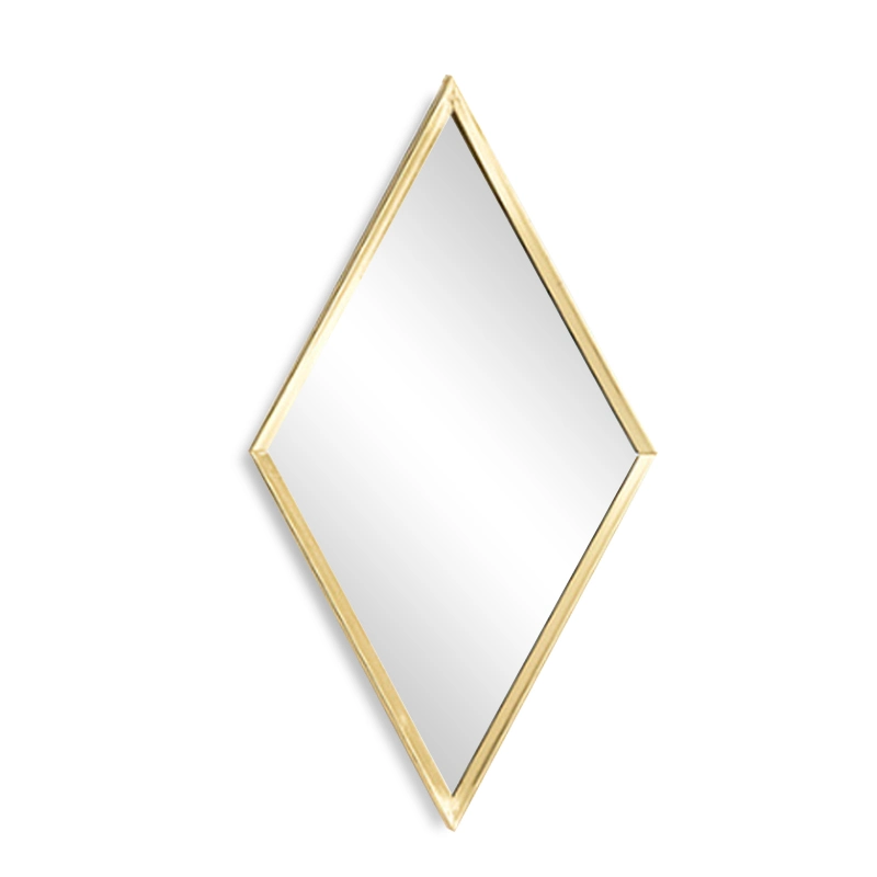 European Style Wall-Mounted Geometric Toilet Mirror Metal Frame Makeup Mirror