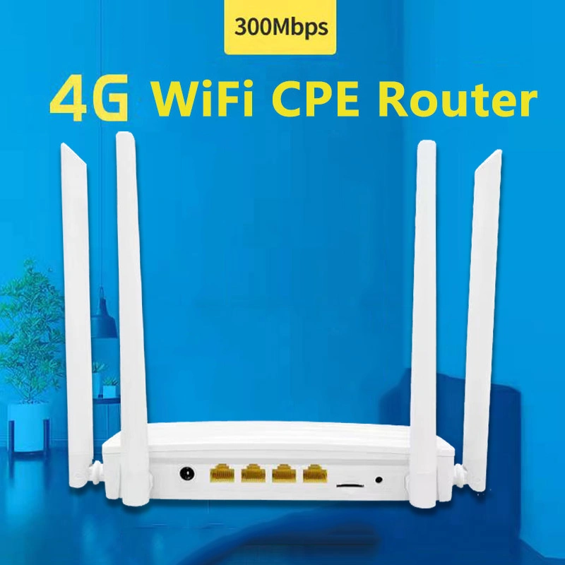 Home Use 300Mbps 4G CPE Wireless Router with SIM Card