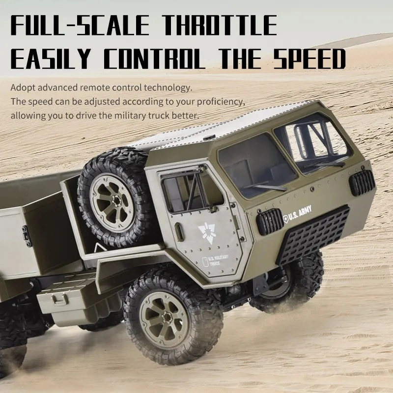 Remote Control Car Speed Scale Flexible Turning Simulated Model 2.4G 1: 12 Full-Scale Six-Wheel Drive Modified Tent Card Cool Truck