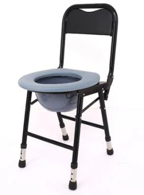 Bedside Folding Steel Commode Chair Rj-C814
