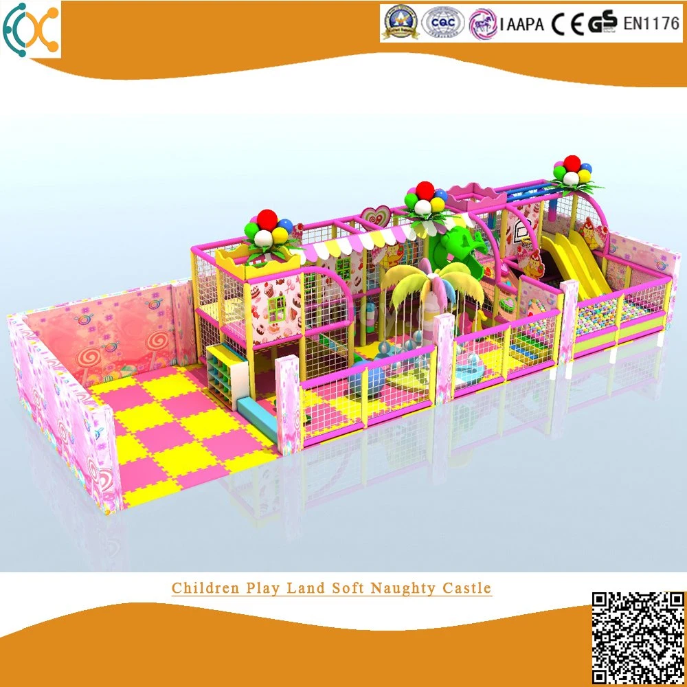 Los niños Playground Parque de la estructura interior con cama elástica y piscina de bolas