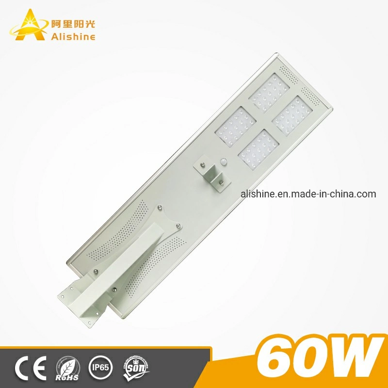 Big Battery Capacity Good Price LED Solar Street Light All-in-One 60W