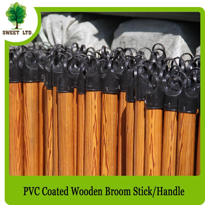 Wood Broom Handle Mop Stick PVC Coated on The Surface