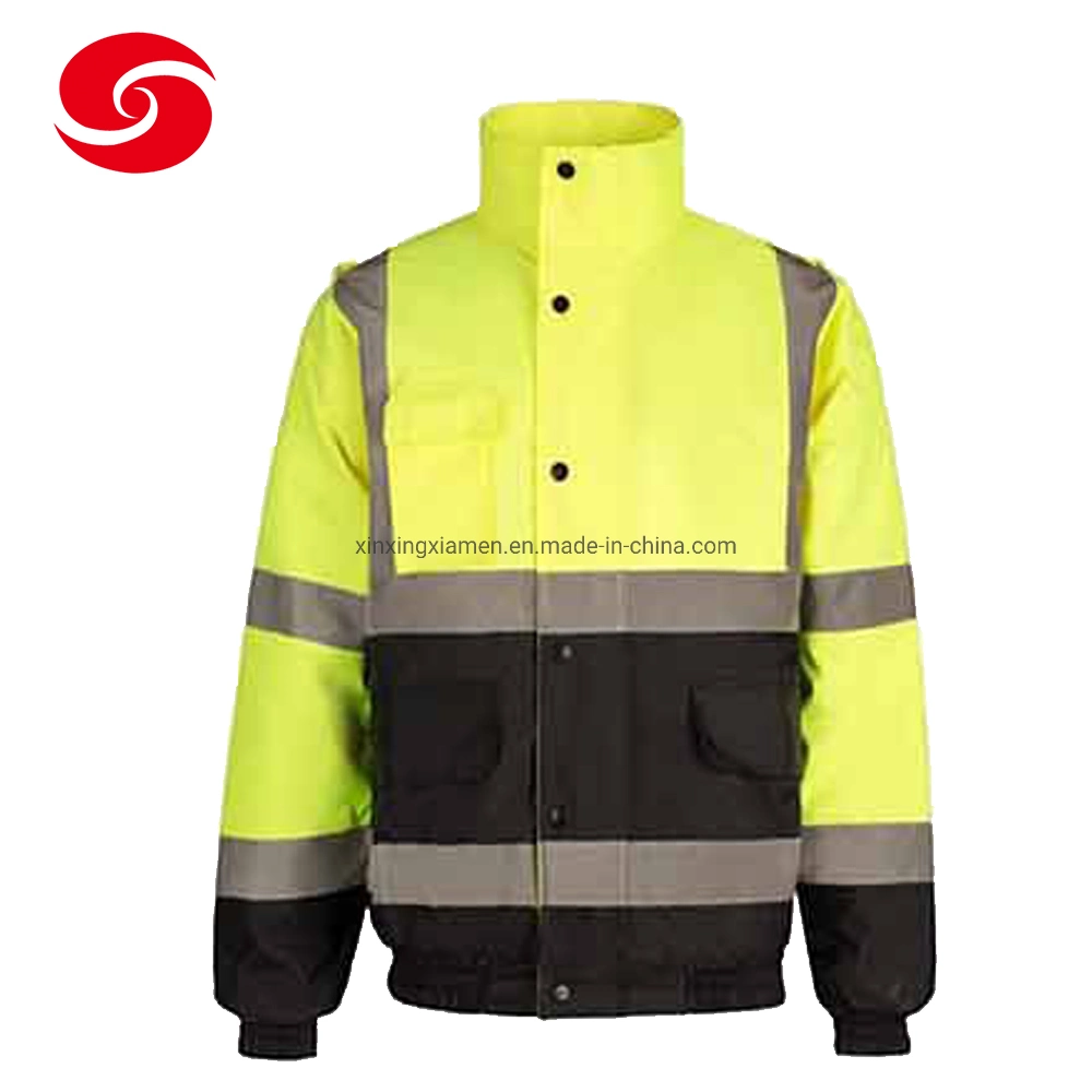 High Density Polyester Oxford Hi Vis Jacket Traffic Security Reflective Safety Clothing