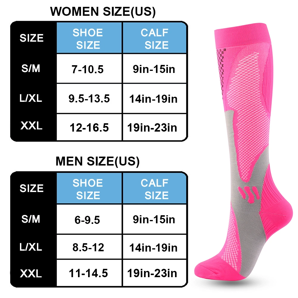 Women Sports Compression Socks Nursing Men Varicose Veins Pregnancy Stockings Athletic Football Running Knee-Highs Funny Socks