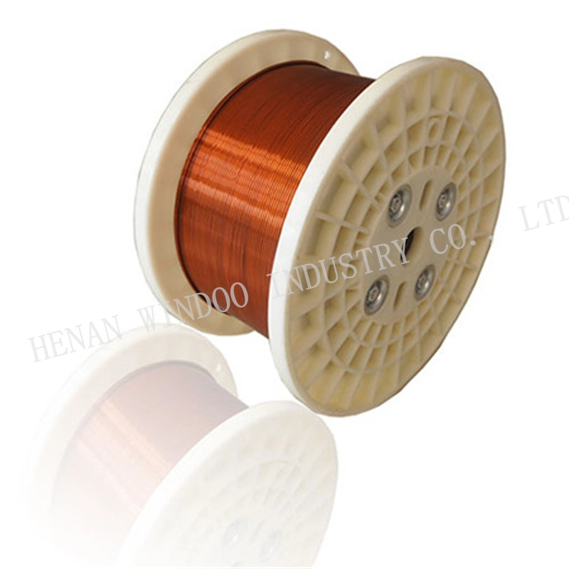 Double Layer Polyesterimide Yarnm High Temperature Kapton Wrapped Copper Flat Wire for Coil