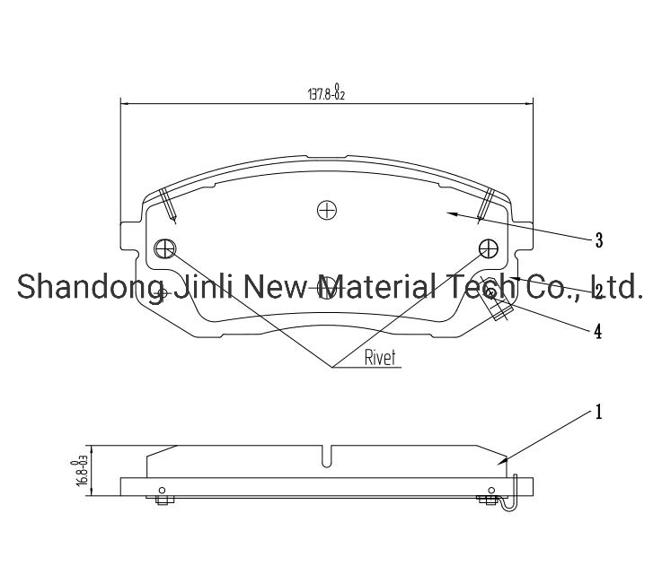 Auto Parts Bremsbeläge für Korean Car D1855