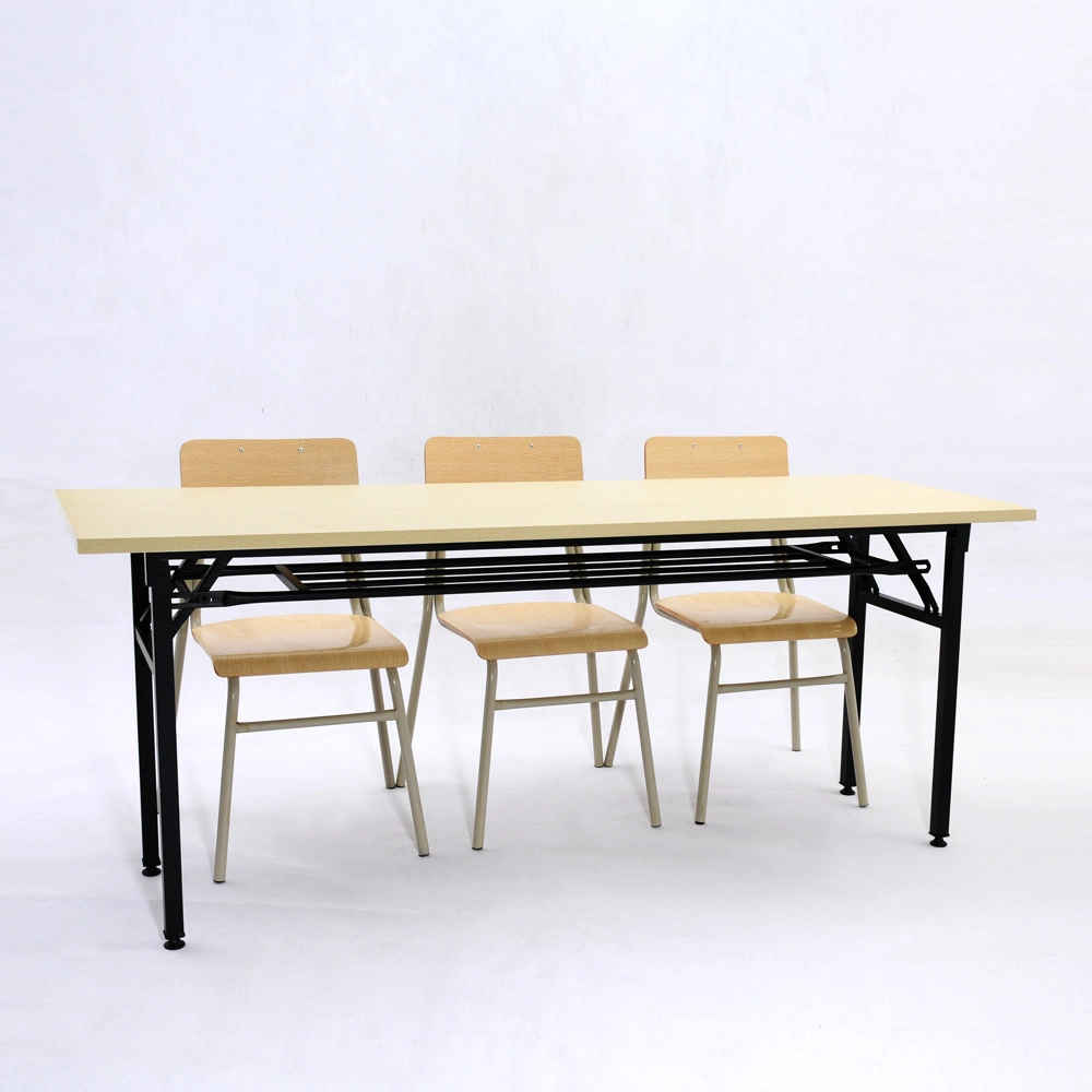 Школьный офис Мебельный приемный стол с полками исследование Студенческое складывание Цена по таблице