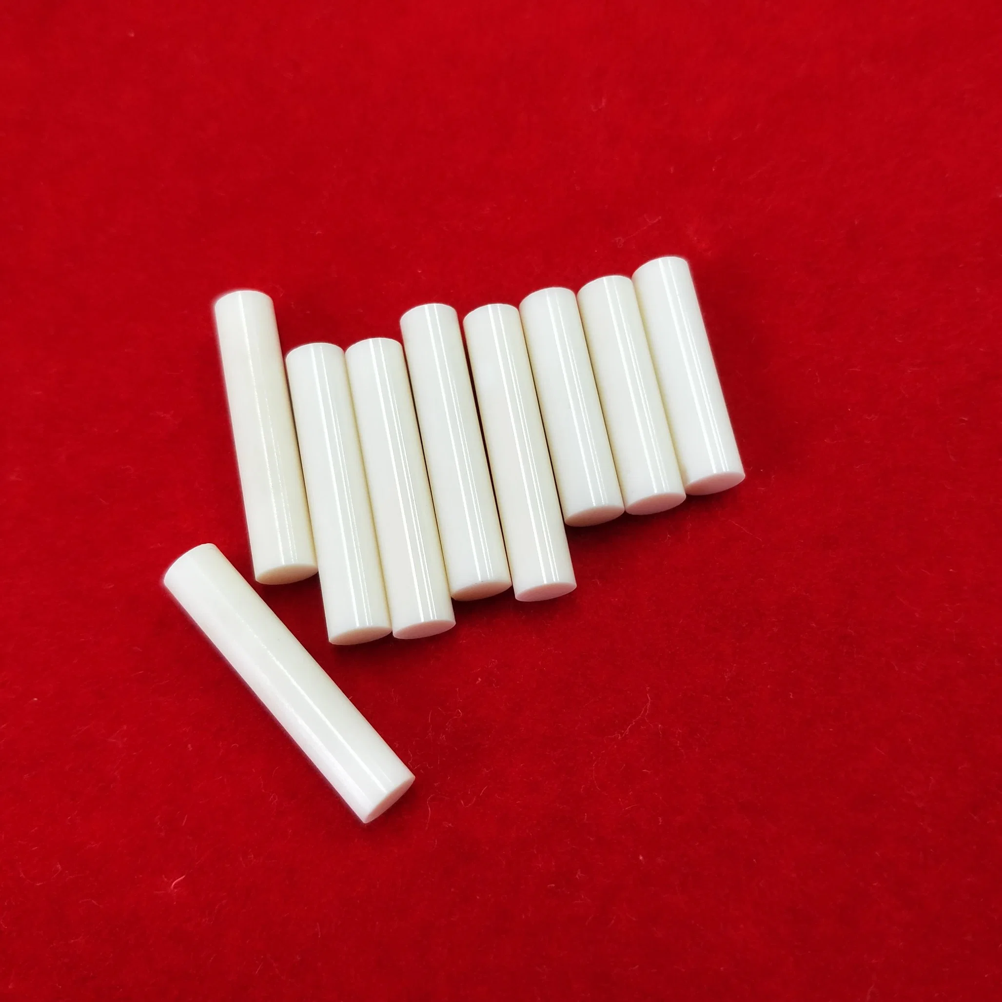 Wear Resistance White Glazed 99% Alumina Ceramic Electrical Insulation Rod for Positon in Stock