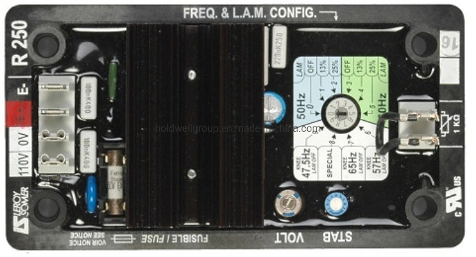 Remplacement du régulateur de tension automatique R250 pour AVR Leroy Somer R250