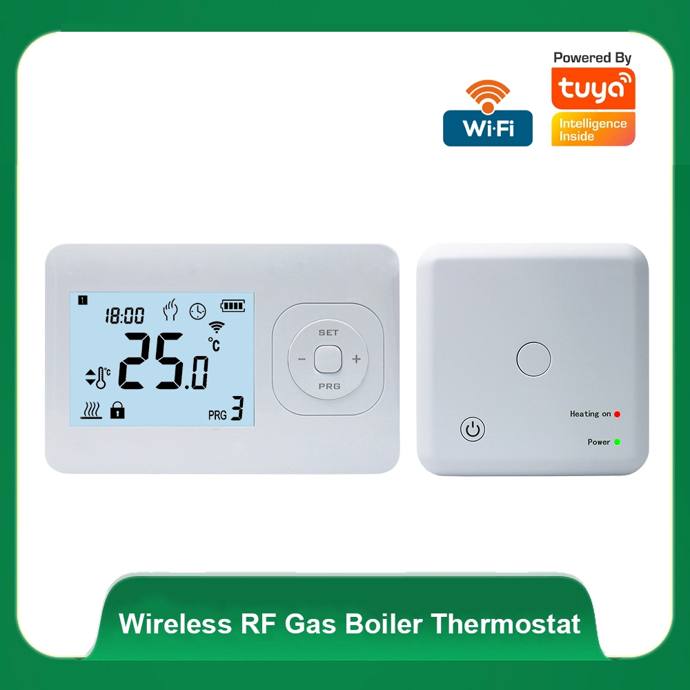 Fabricant chinois de système de chauffage au sol à chaudière à gaz 220V Thermostat de pièce sans fil WiFi intelligent programmable numérique.