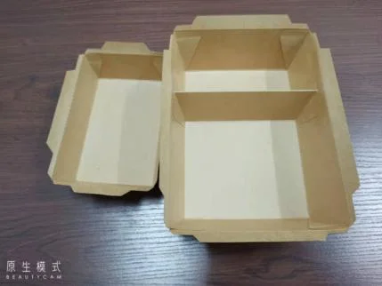 Desechables automático de papel Kraft recubierto de PE cartón comida Lunch box hacer máquina de formación de producto