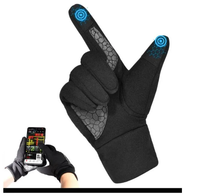 Quality Outdoor Flexibility Silicone Printing Anti-Slip Touchscreen Sprot Running Gloves