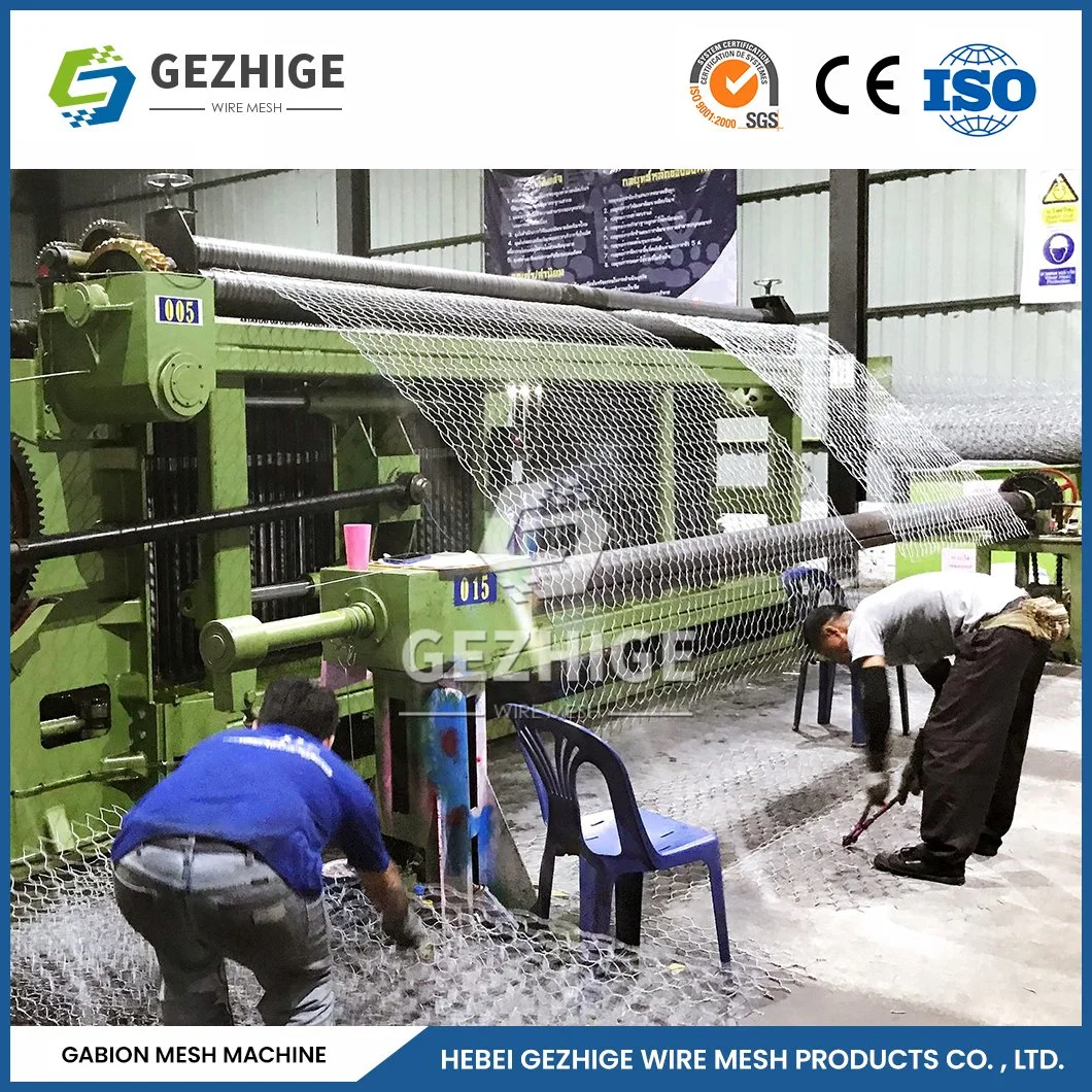 Gezhige OEM Custom machine à maille hexagonale fil Fabrication 1.6-4 mm Diamètre de fil machine à fil tissé Gabion Chine puissance moteur 11 kW Produits pour machines Gabaon