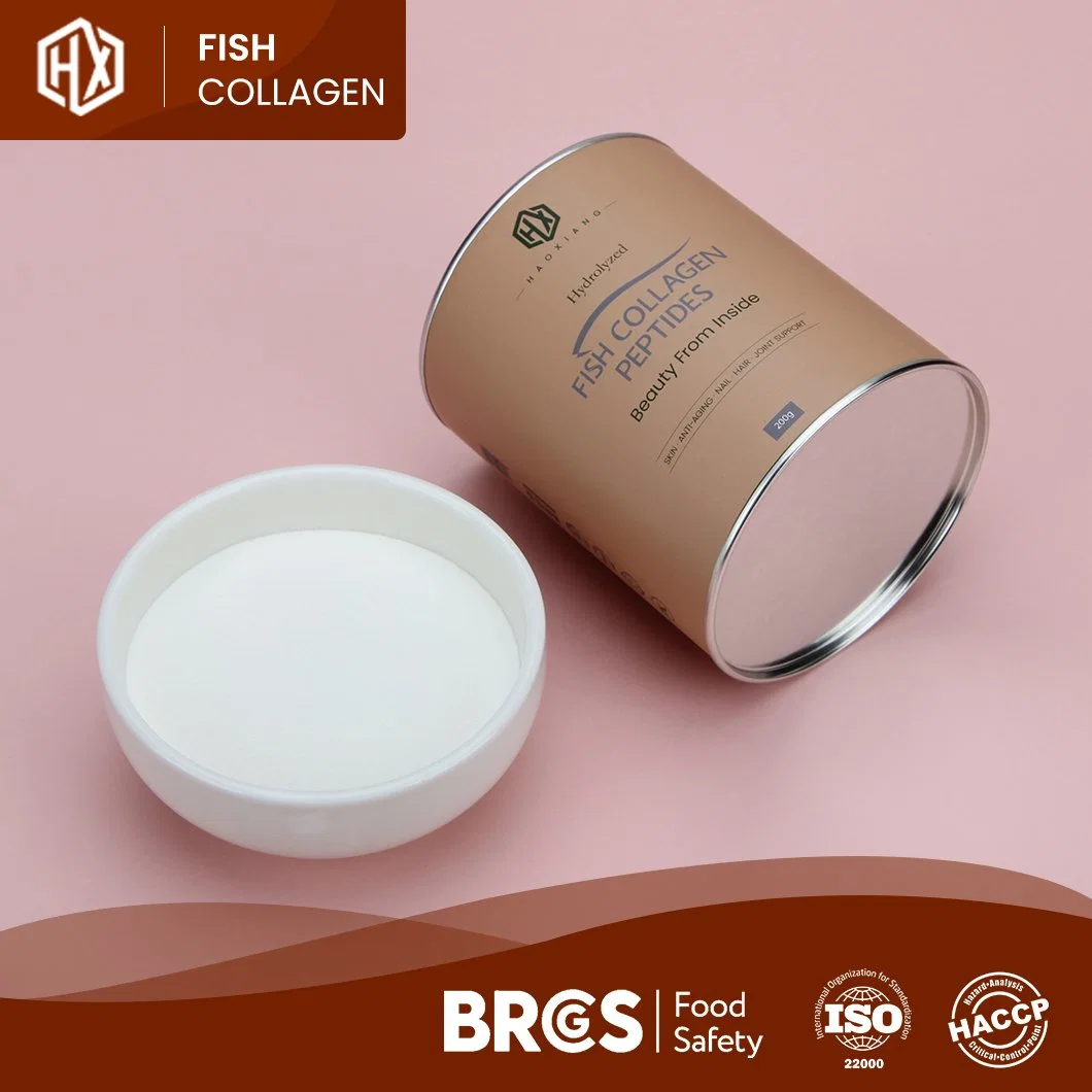 Haoxiang Rendimiento de alta calidad/alto costo al por mayor Hidrolizado Marine Collagen Pimiento polvo barato Precio libre suministrado muestra de la escala de Tilapia marina Collagen Peptide Powder