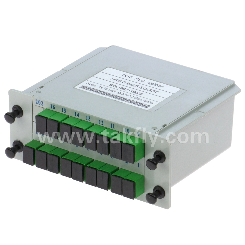 1X4/8/16 Sc Casstte Box Fiber Optic Splitter PLC