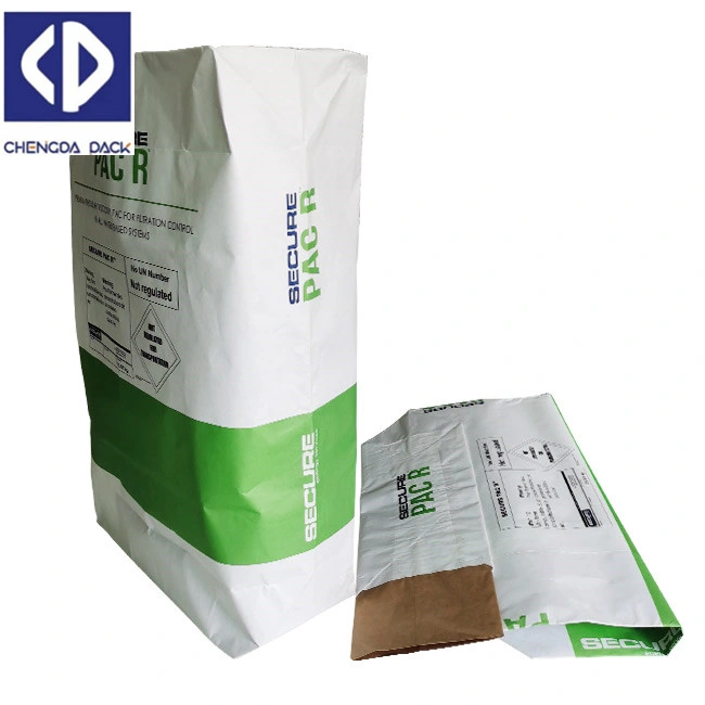 Impressão personalizada Sacos Multifoliados 2 ply 3 ply 20kg 25kg Kraft Branco Farinha Açúcar Chemcial Alimentação de Papel de embalagem Saco da Válvula