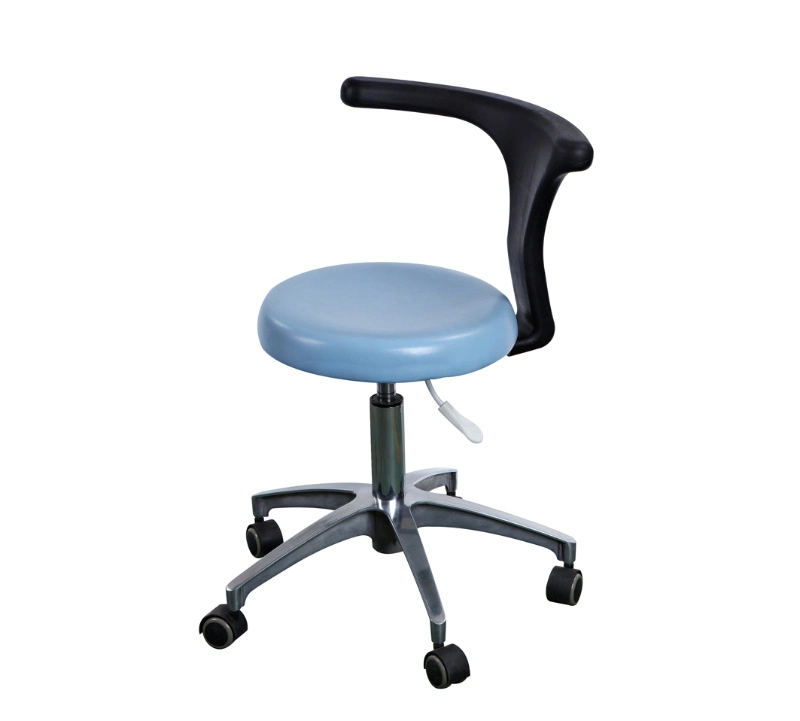 Dntal Stool Medical Ergonomic PU Leather Seat Doctor Chair Assistant Chair with Adjustable Back Rest New Swivel Design Dentist