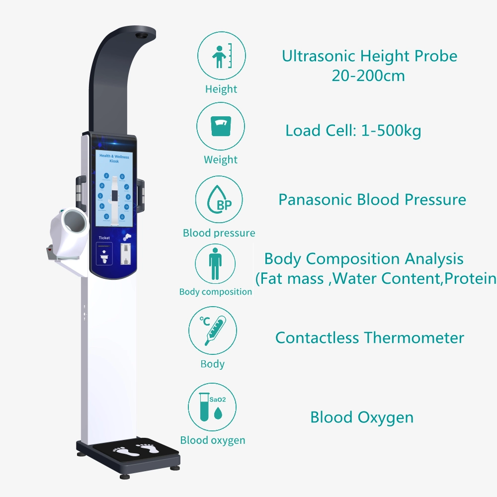 Peso da altura corporal e gordura corporal com medição da pressão arterial Escala