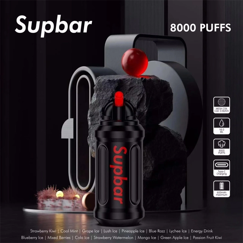 Subar 8000puffs 18ml Sal nicotina 15Flavours 5% 2% nicotina Hotselling Macaco descartável