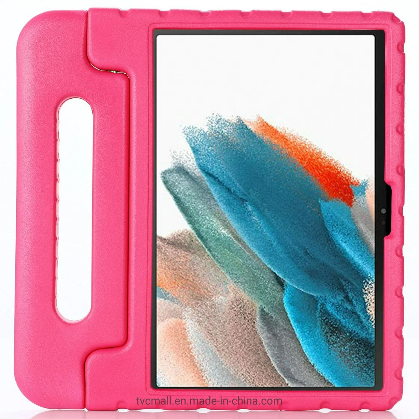 Pega portátil com suporte Design à prova de choque cobertura de protecção para tablet EVA Para Samsung Galaxy Tab A8 10.5 (2021) - Rosa