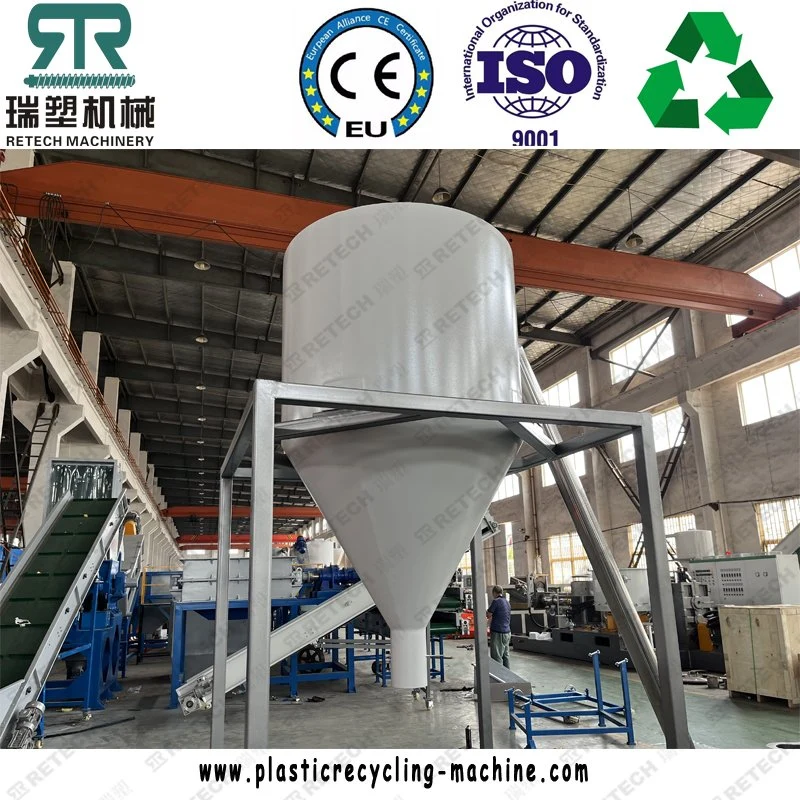 Retech 500kgh Pet HDPE Bottle Flake Washing and Recycling Line Pet PE PP Crushing and Washing Line