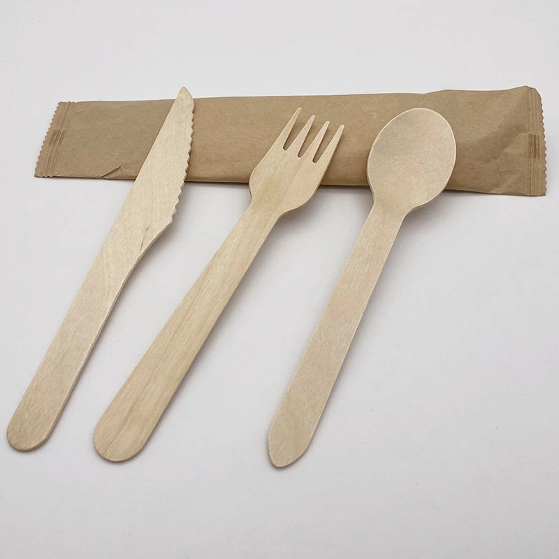 100%Natural Disposable Camping Birch Wooden Tableware