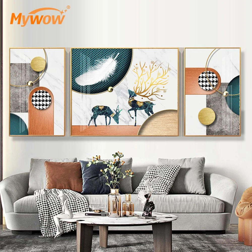 New Modern Design Animal Picture Aerwork Oil Painting for Interior Decoration