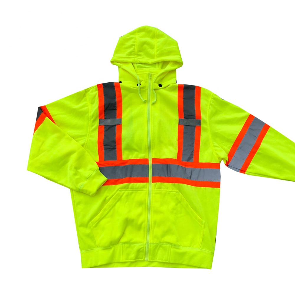 Wholesale/Supplier Plain Jacket Knitted Hoodies Custom Men Sweatshirt Mechanic Workwear Uniform Hi Vis Safety Jackets Workwear