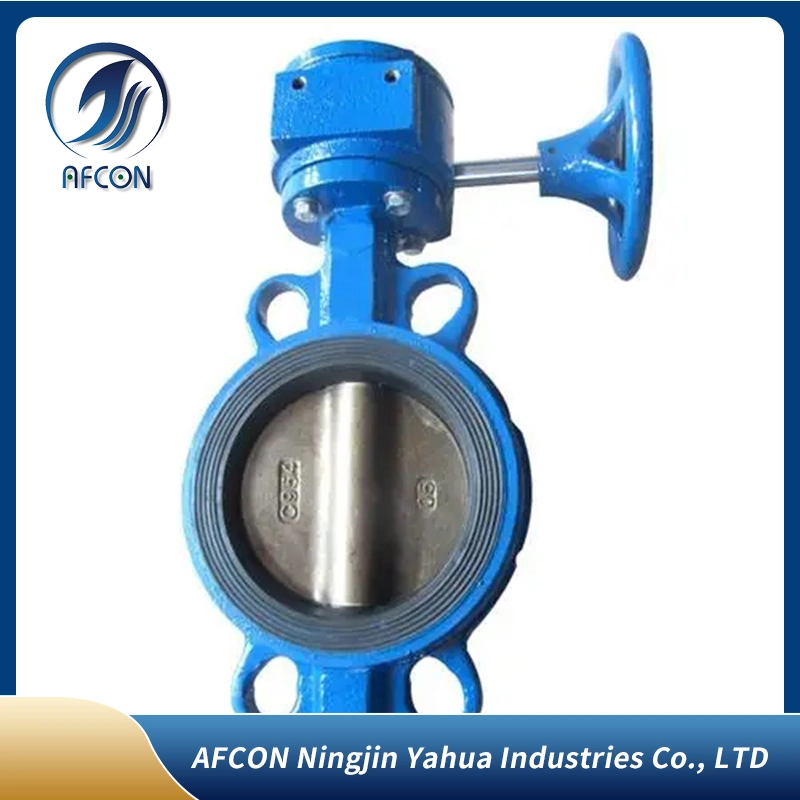 Steam High Temperature Cast Steel Triple Eccentric Industrial Manual Wafer Flange Butterfly Valve (manufacturer price)