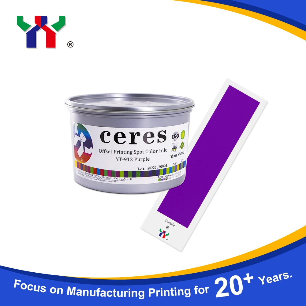 Ceres YT-913 Violette Offset Sojabohnenfarbe für Papier, 1kg/Dose