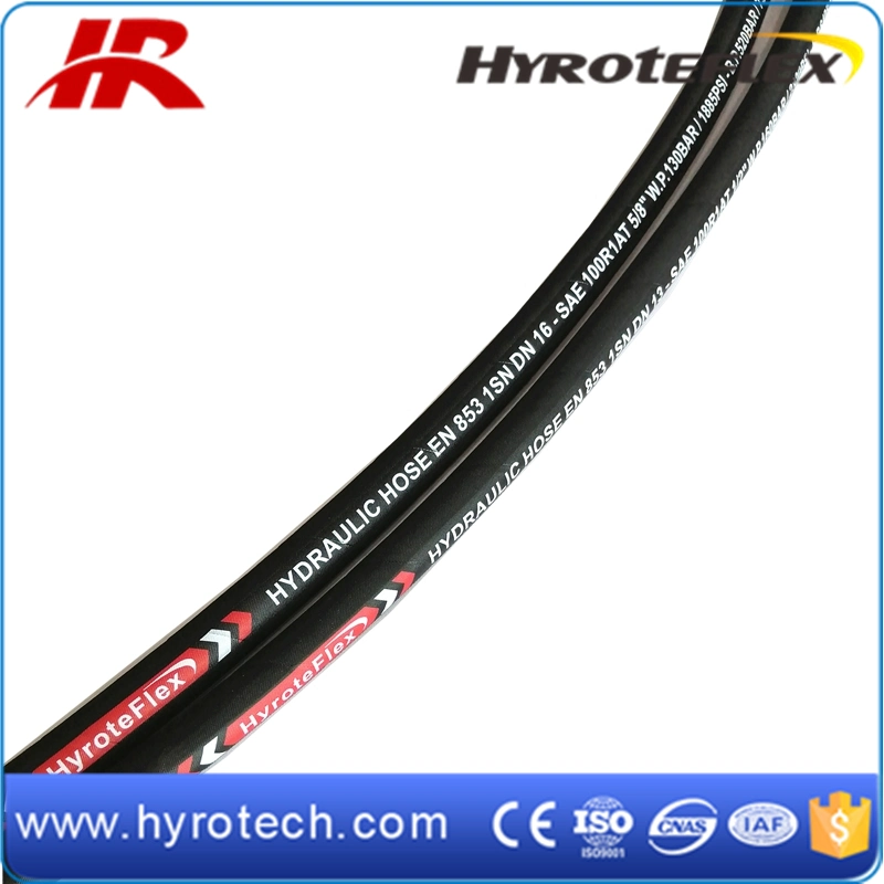 3/8 Inch High Pressure Hydraulic One Steel Braid Oil Resistant Rubber Hose SAE 100r1